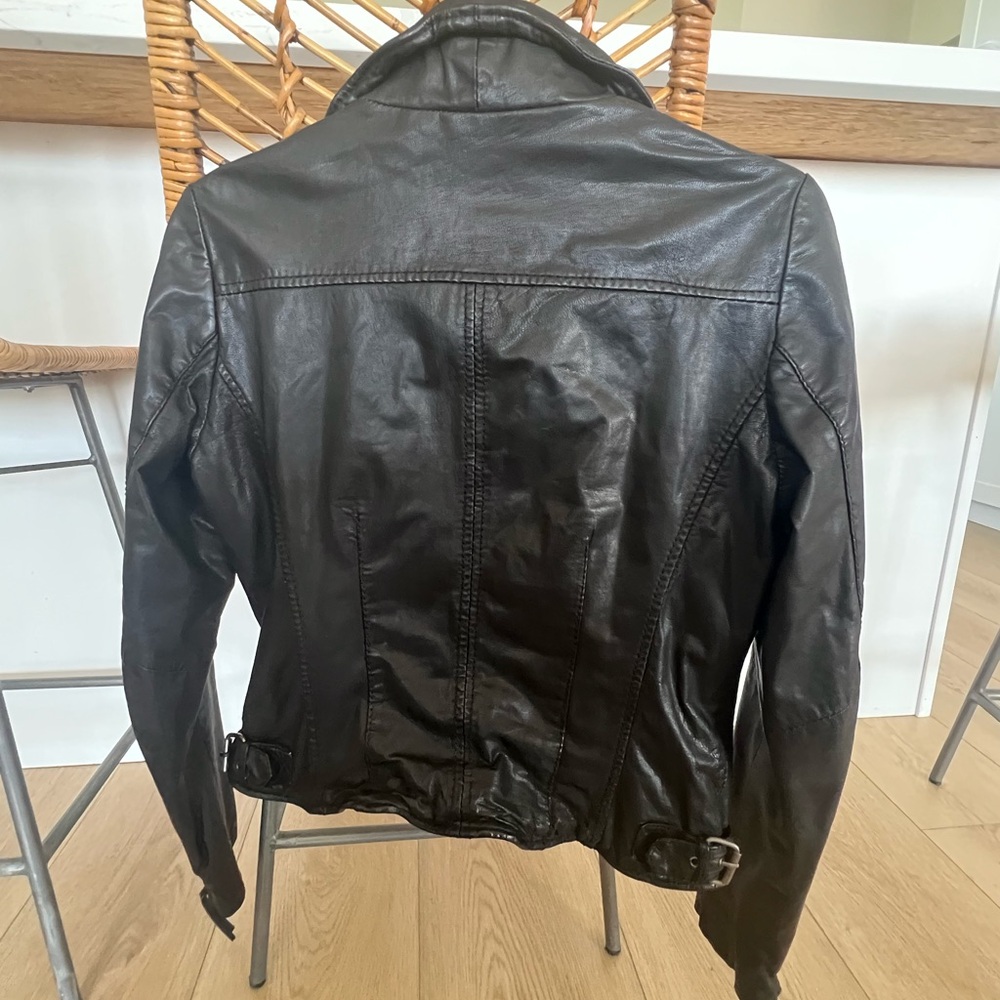 Muubaa Black Leather Jacket - Picture 2 of 2